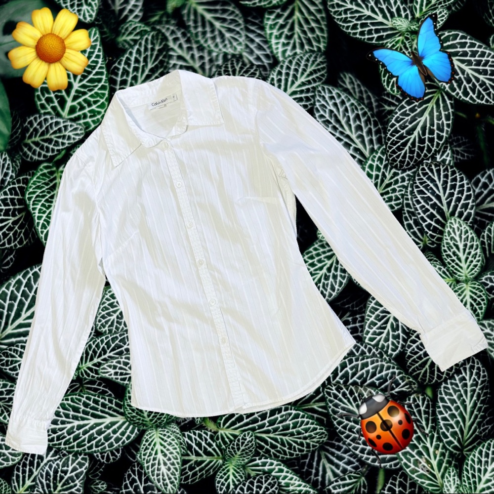 Calvin Klein , button down Whit shirt. Size XS